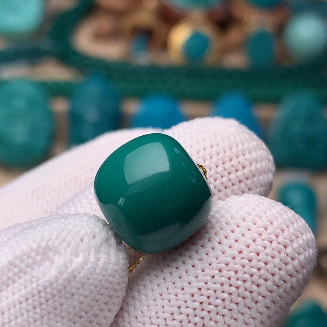 未镶嵌绿松石珠宝奇石13mm