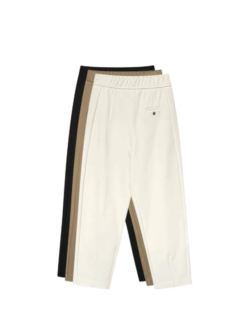 福利款NO退NO换 松紧腰萝卜裤 斜纹混纺