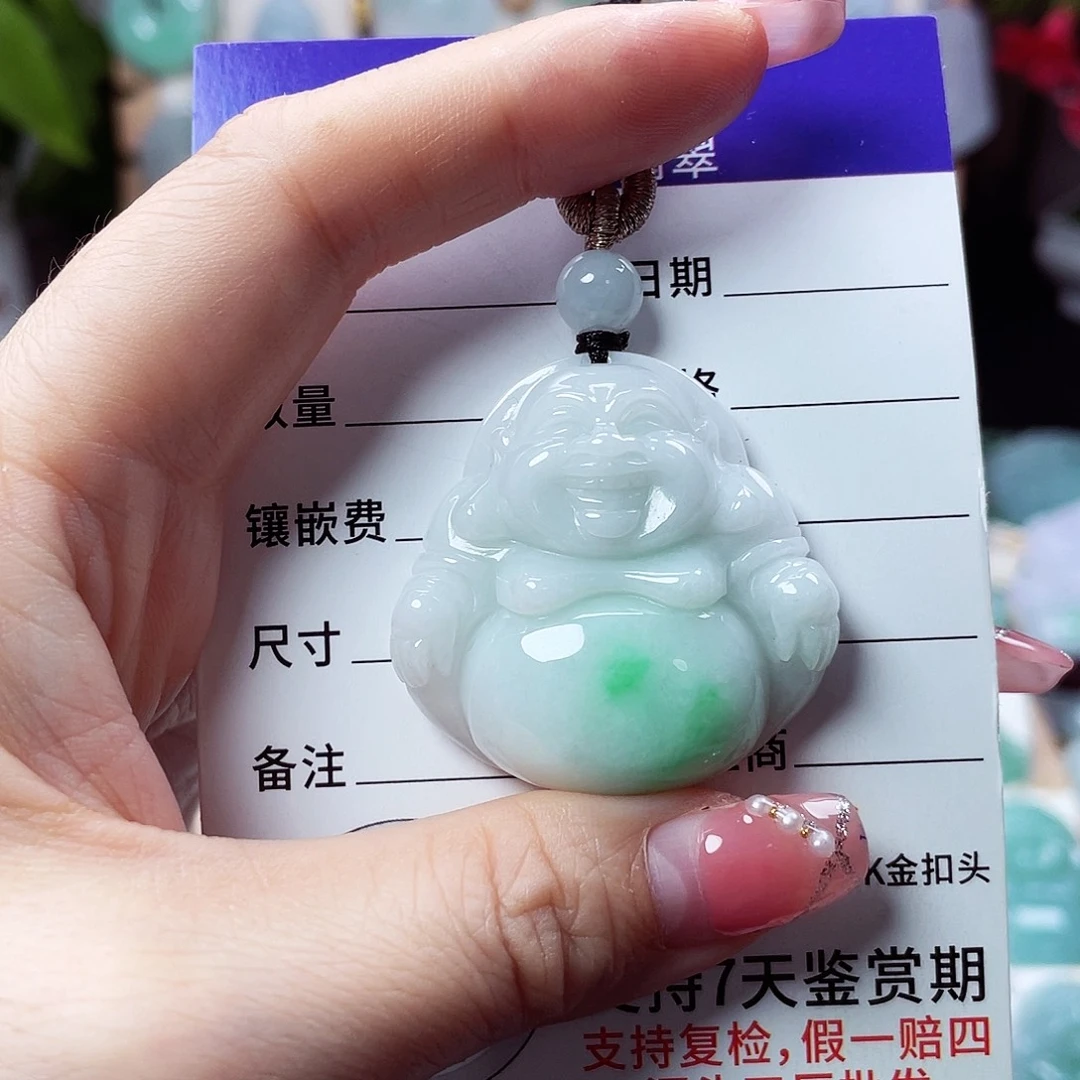 翡翠未镶嵌颈饰佛公15