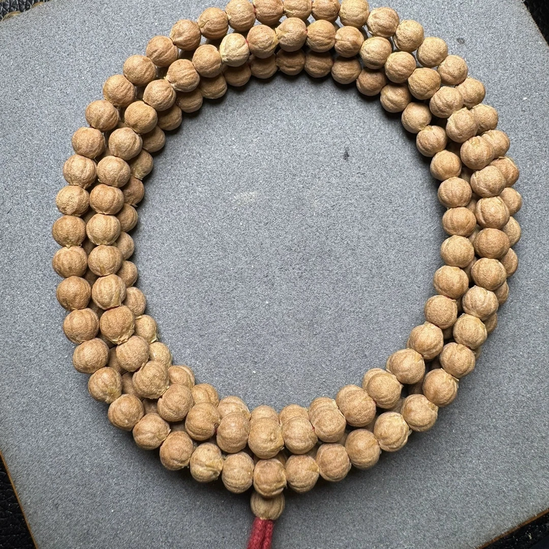 西藏热振寺百香籽原桩《魔丸》柏香籽高油高密无黑皮个性脖挂串珠
