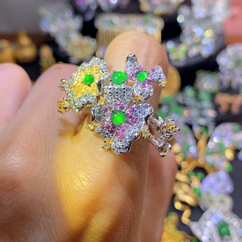 【闪购商品】银S925镶嵌挂件翡翠