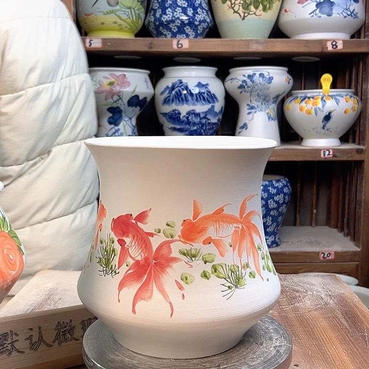 陶小蛮腰哑光白鲸鱼款新款陶瓷