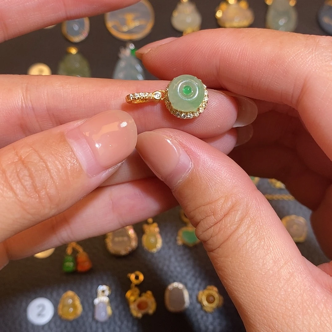 翡翠银S925镶嵌项链