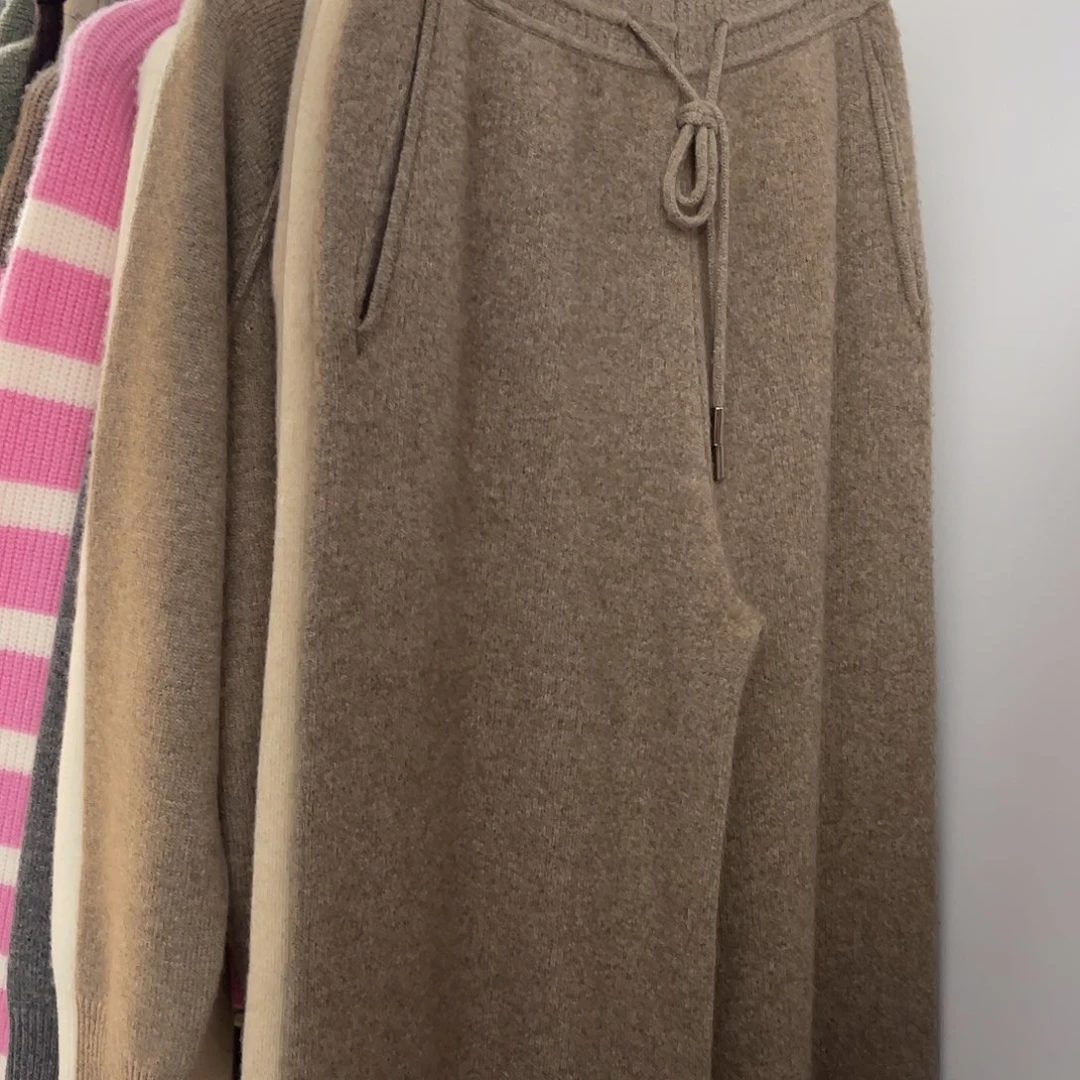 经典百搭羊绒阔腿裤