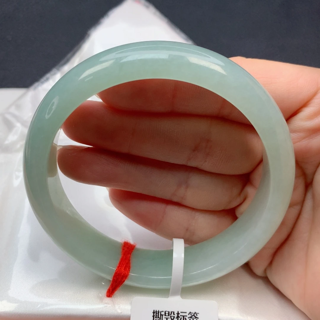 翡翠手镯未镶嵌59-60晴底