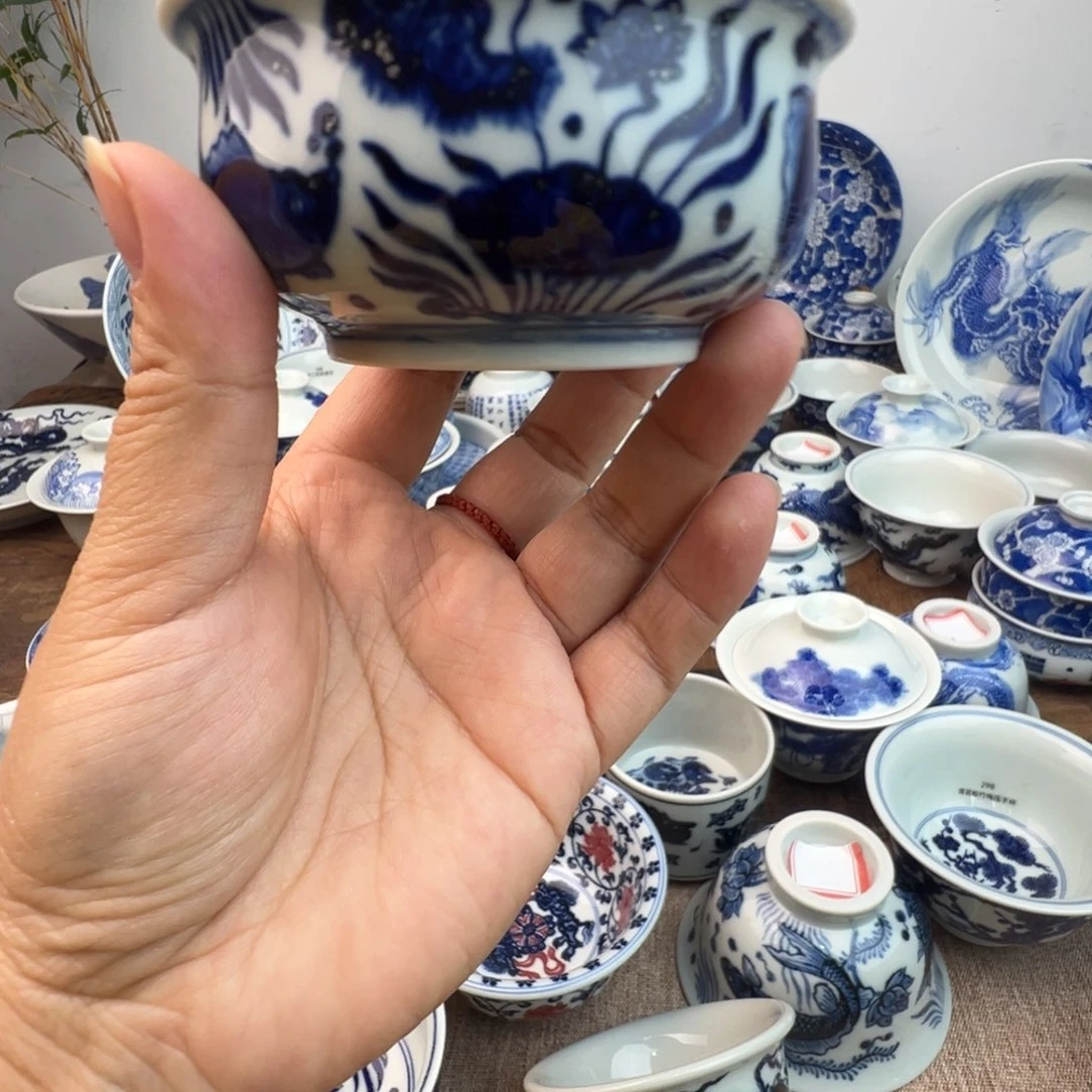 其他陶景德镇手工手绘鱼藻炉式杯