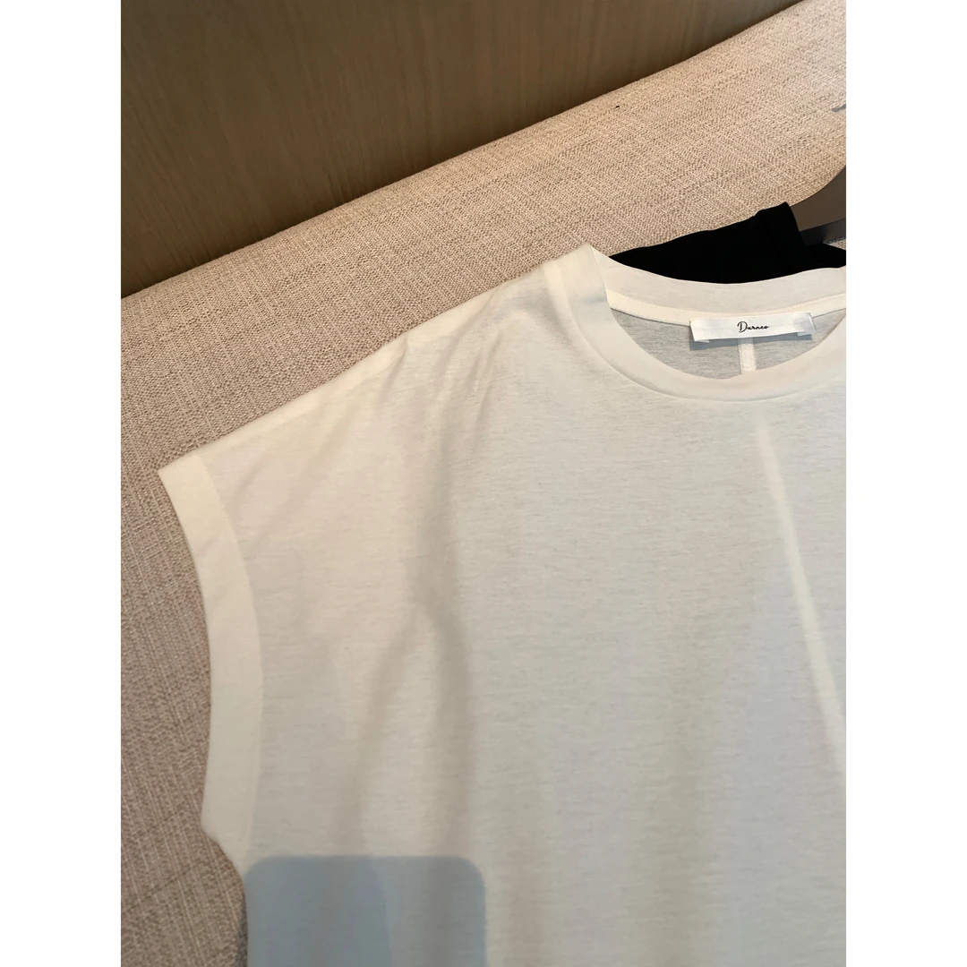 DAR STUDIO 高线系列“强捻棉”高支夏季新款纯色极简质感短袖T恤