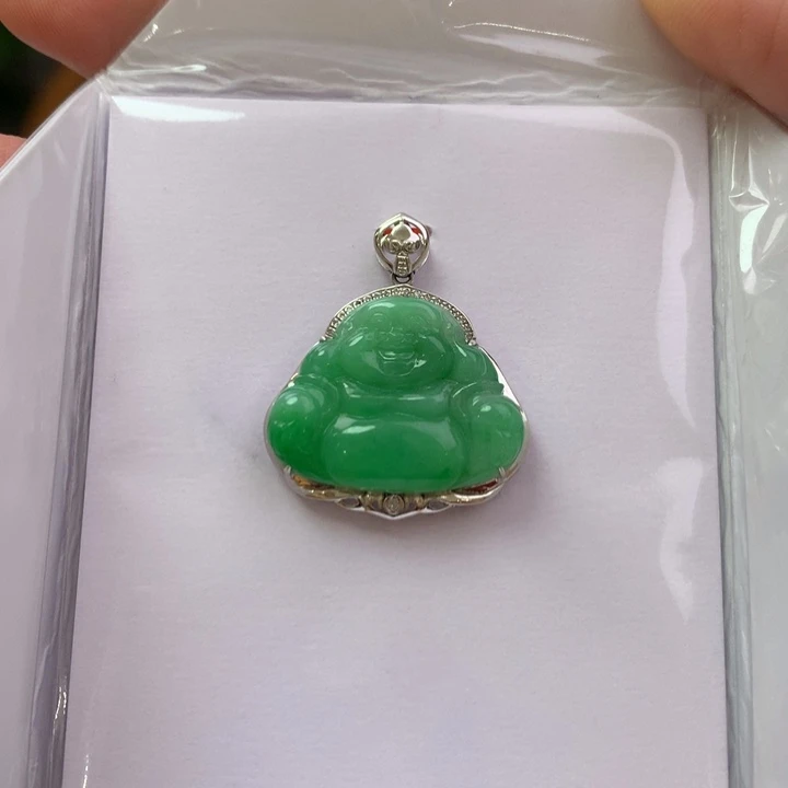 翡翠颈饰18K金镶嵌‘*翡翠吊坠