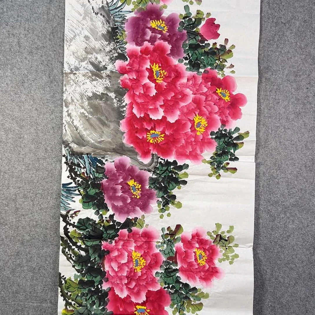 国画182 花鸟和蝴蝶都在等待它