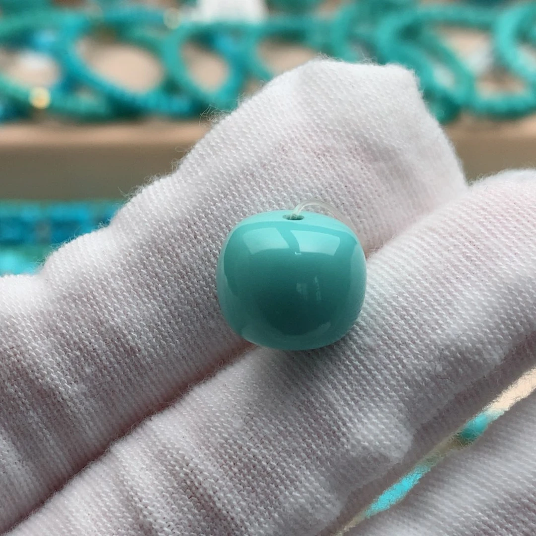 绿松石未镶嵌珠宝奇石12.5mm