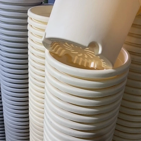 树脂四季3号米黄无托6个