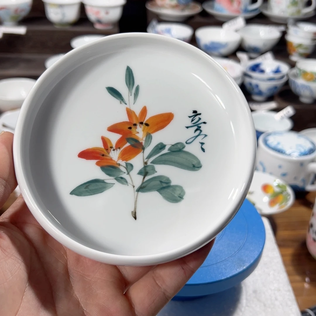 景德镇手工手绘陶瓷5寸蘸料碟