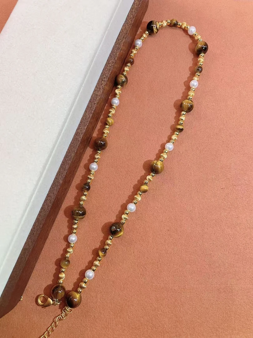 D117金色虎眼项链