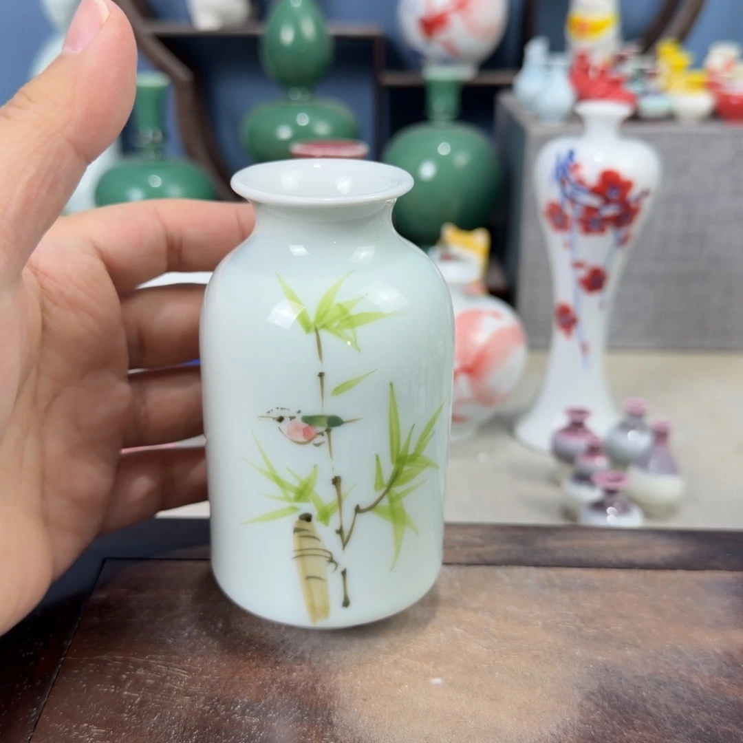 陶瓷手工小花器摆件