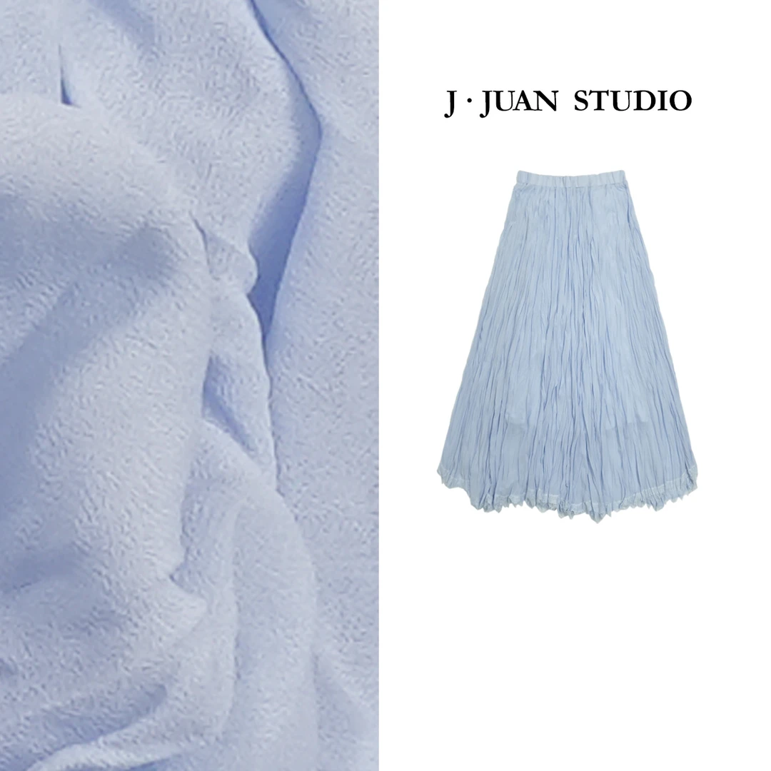 【J.Juan】仙女裙-夏季压褶大摆半身裙高个子女装垂感纱裙仙女半裙