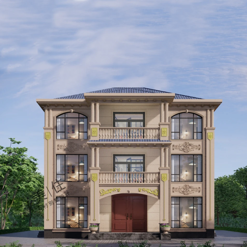 12.6x10三层新中式建筑设计全套施工图纸农村自建房别墅图纸