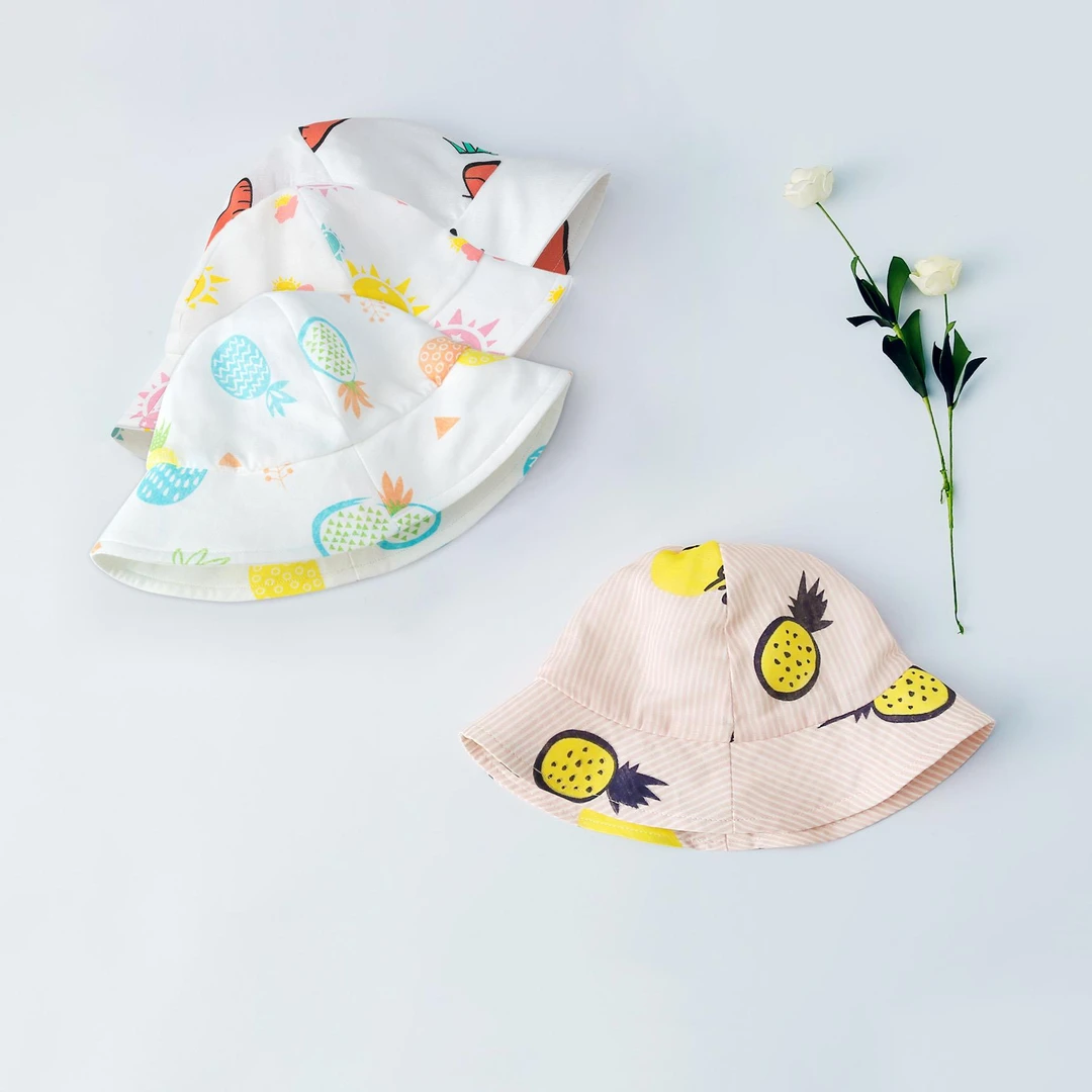 FAVMAR2025年宝宝帽子夏季薄款儿童防晒帽婴儿渔夫帽时尚纱布透气