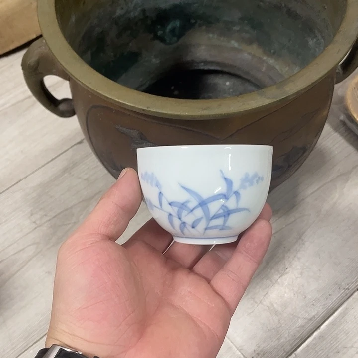 孤***舟摆件老讷精品杯子