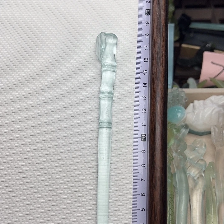 蛇纹石玉未镶嵌发簪竹节