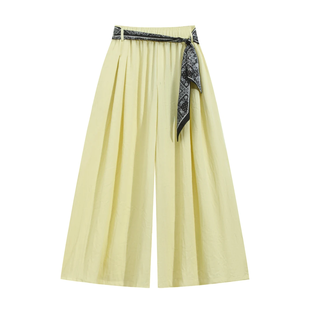 EC原创2025新款慵懒感时尚显瘦休闲裤女百搭裤子96092