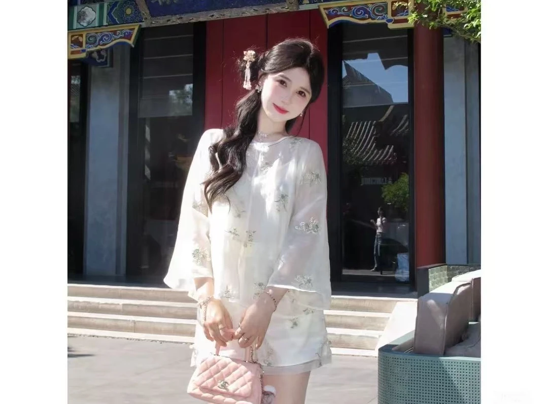 新中式国风真丝刺绣套装女--47