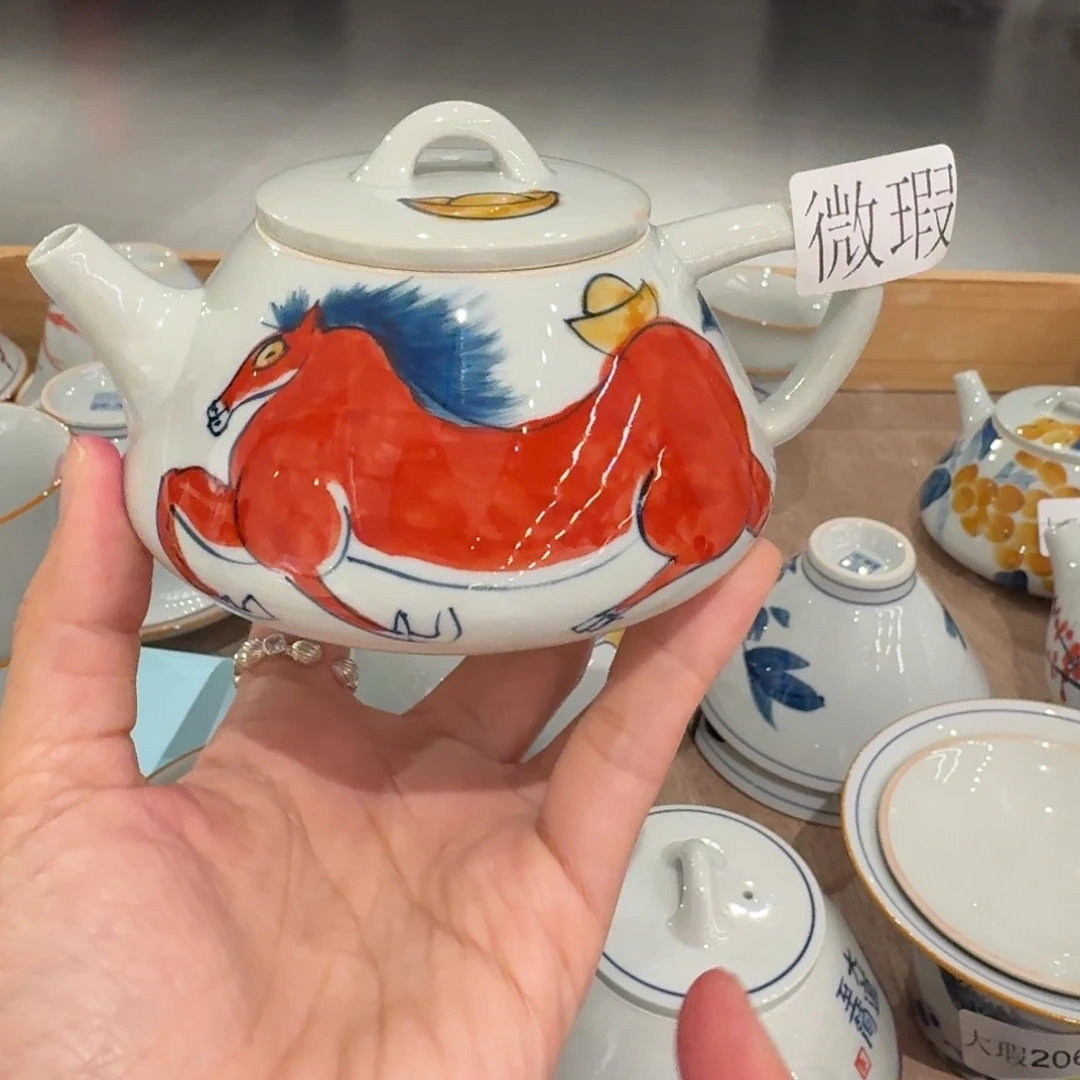 釉下彩纯手绘微瑕