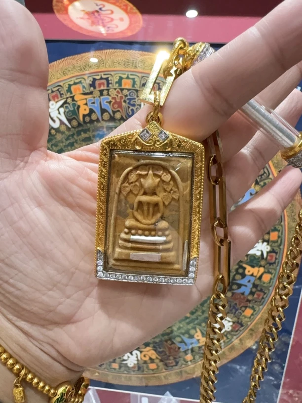 非金属亚克力吊坠 龙婆堪暖 菩提叶崇迪 吊坠