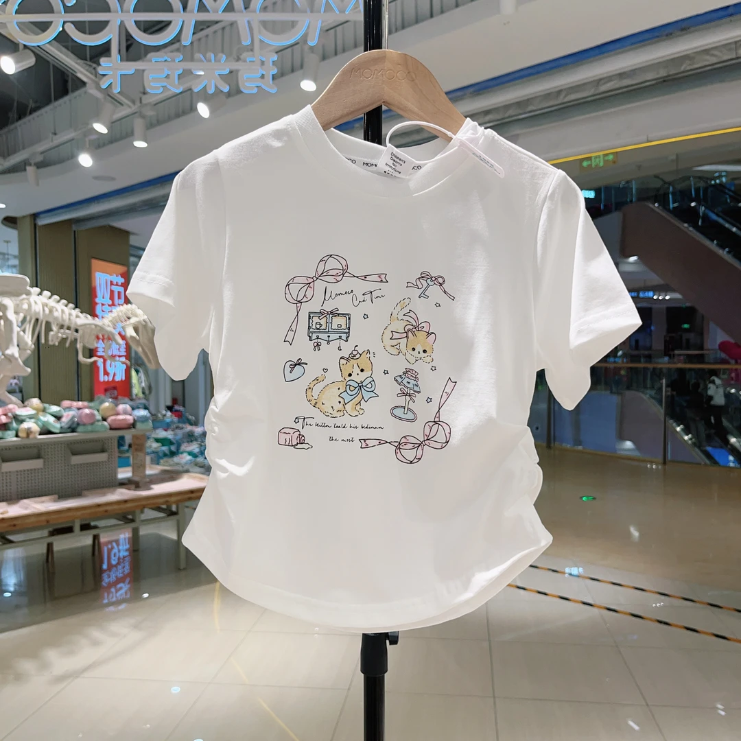 MOMOCO女童夏季新款印花T恤77630235026