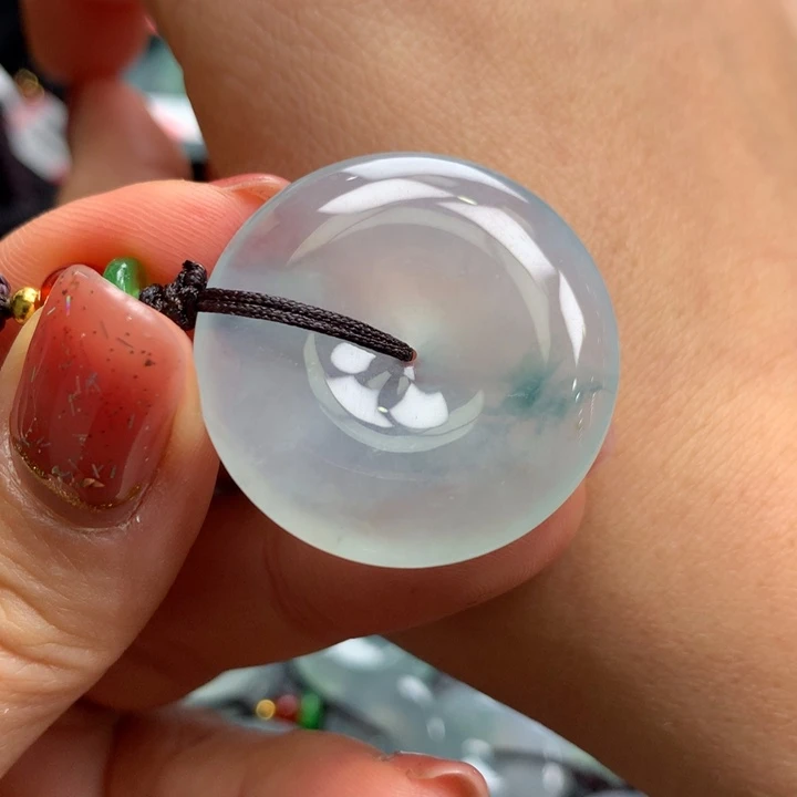 翡翠颈饰未镶嵌翡翠饰品30-5.5