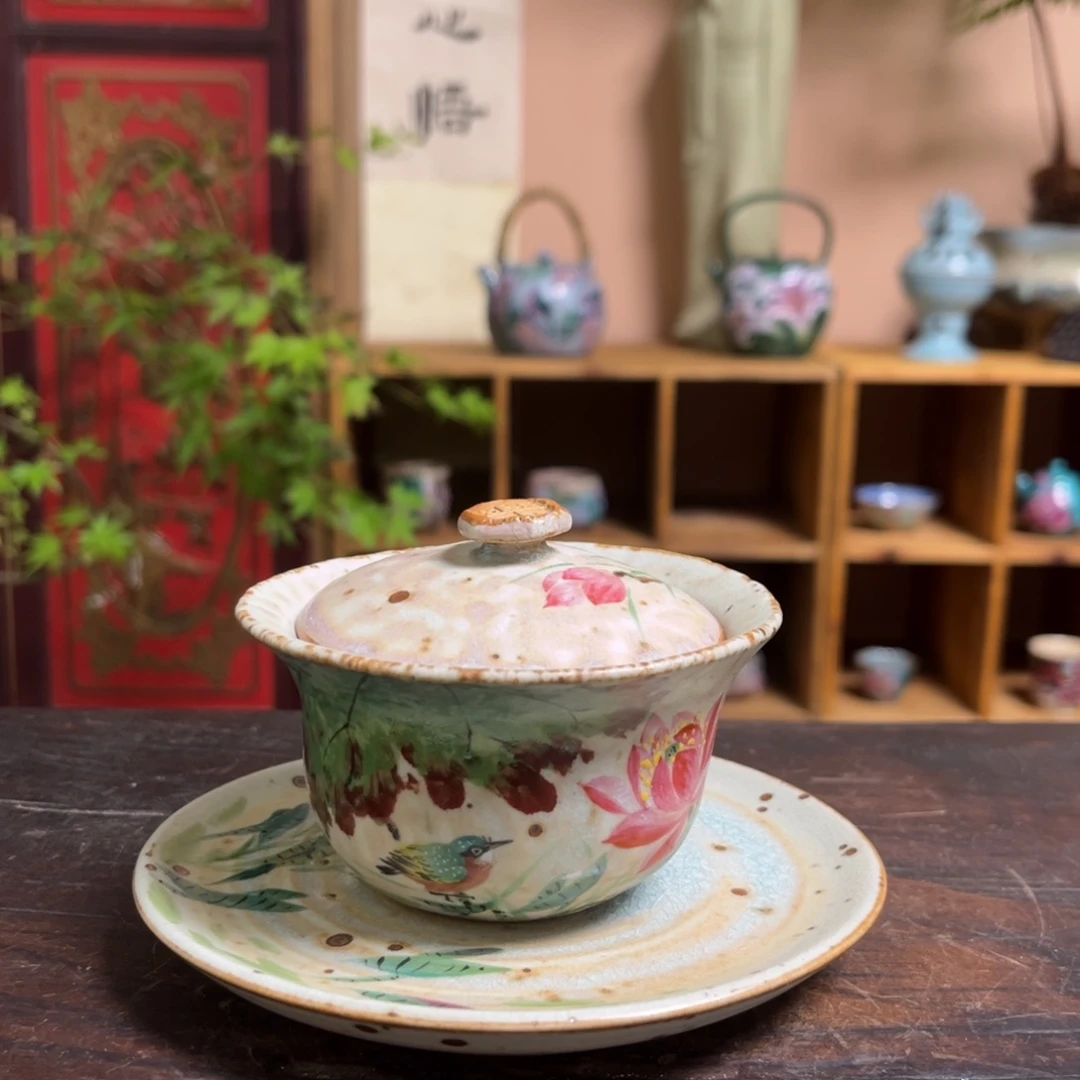 柴烧手工手绘陶瓷