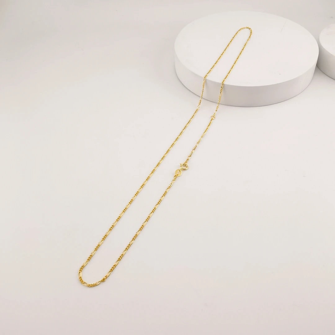 【洛一珠宝】【18K金】18K金费加罗链45-50cm两档可调节百搭金项链