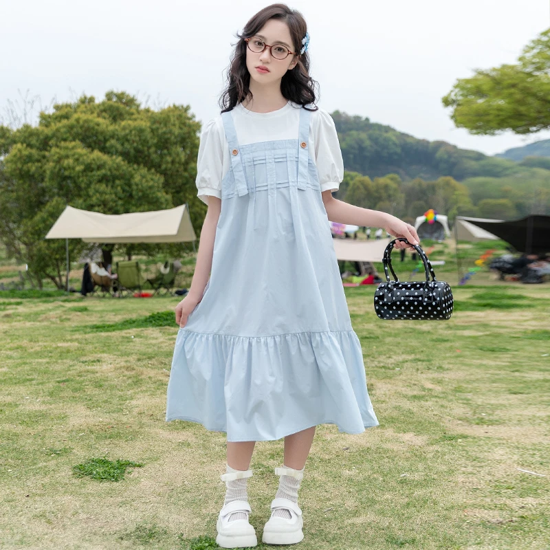 女童夏装连衣裙2025新款洋气中大童夏季初中生休闲宽松夏天裙子潮