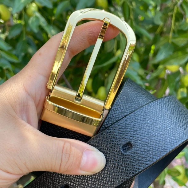 3.5针扣搭配意大利植鞣头层牛皮男士手工腰带高档高档简约裤带