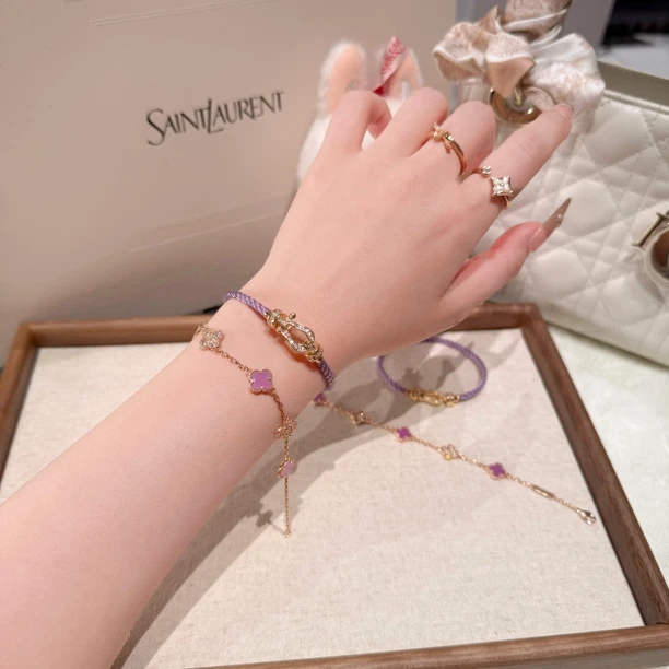 V金 【马蹄扣+mini五花间钻手链】Ficeque镀kCNC精工