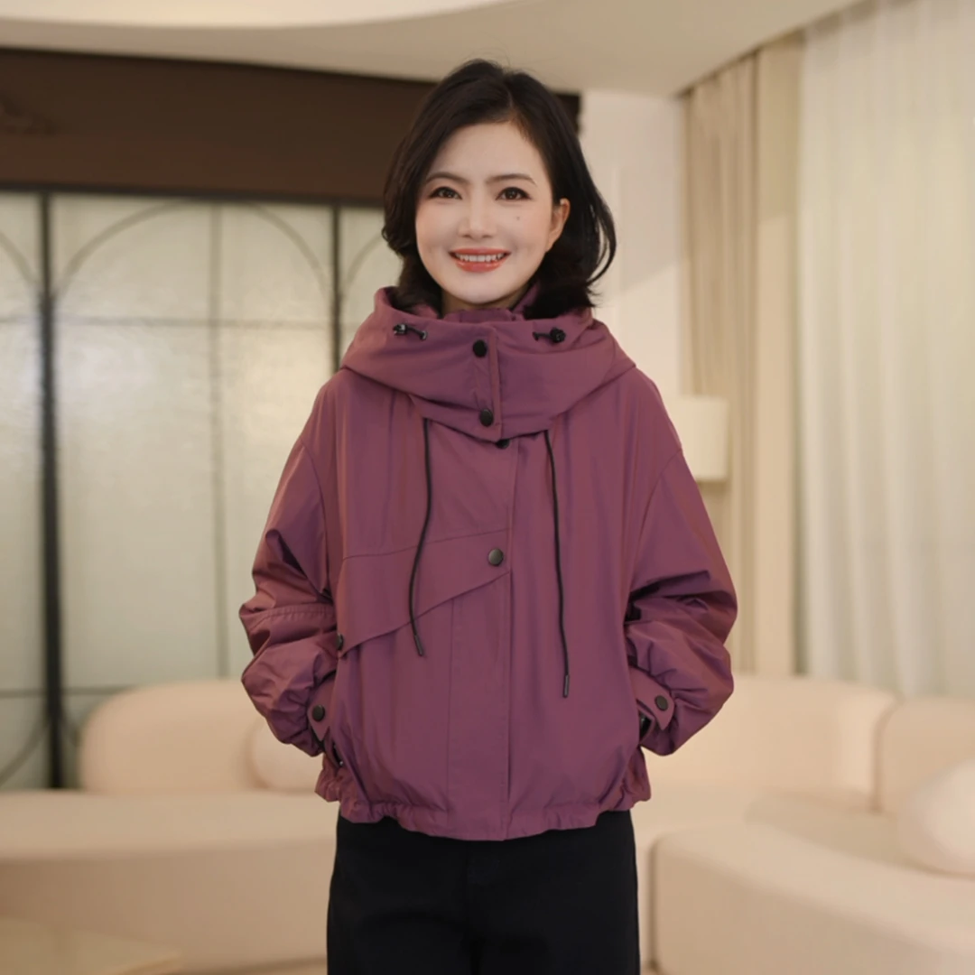 【户外衣羽绒服】枫竺阿楠anan90白鸭绒女冬季保暖连帽工装羽绒外套