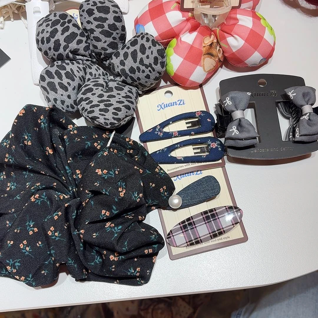 布艺铁合金发饰组合6件