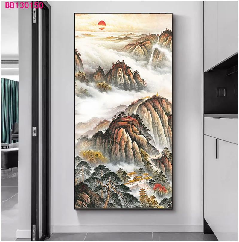 【五岳独尊】砂岩肌理画玄关沙发背景墙现代装饰挂画轻奢潮流