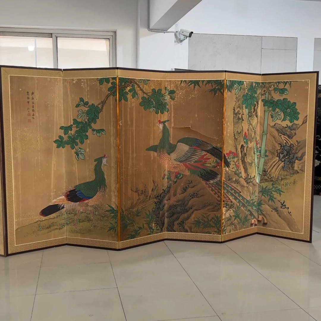 绘画屏风框画茶空间设计