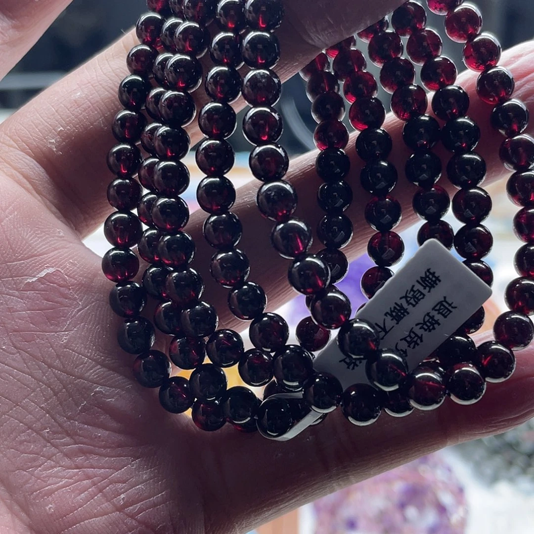 未镶嵌手串水晶石榴石手串