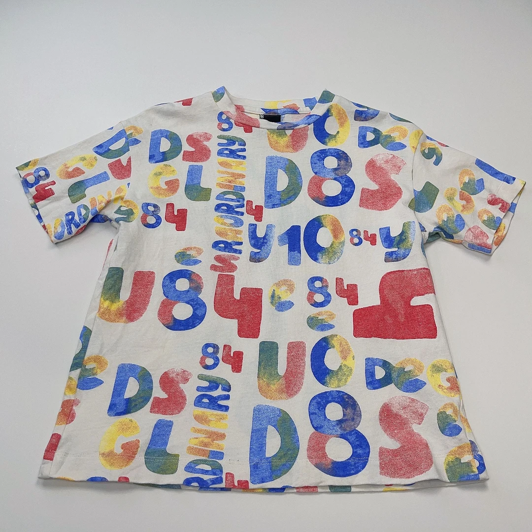 草莓家族男女童装扎染纯棉T恤【正码正拍】