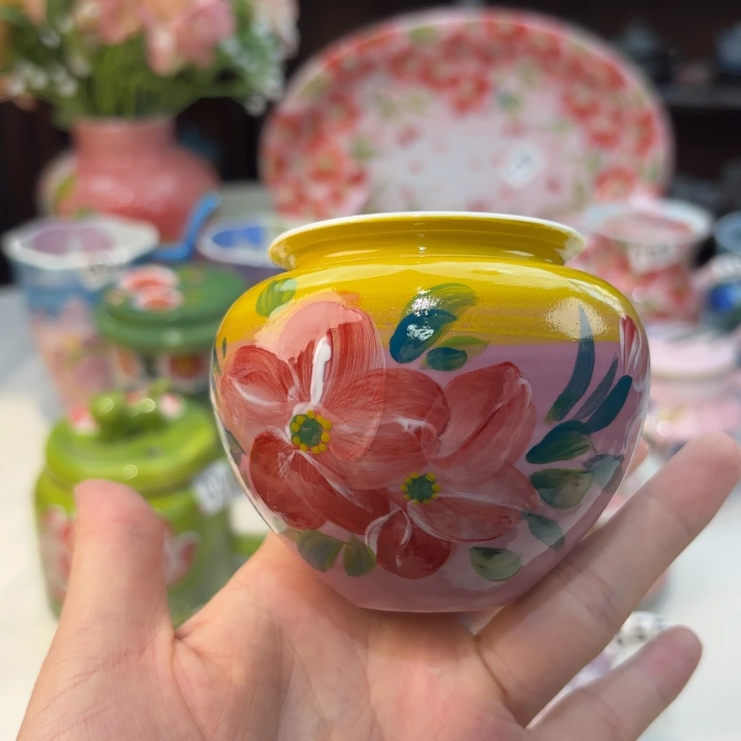 瓷片景德镇手绘高温釉下彩陶瓷茶具