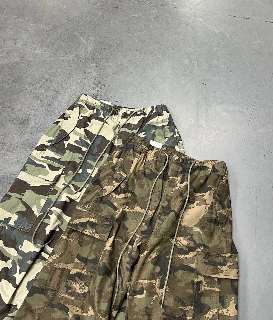 小众设计潮牌美式复古迷彩工装痞帅伞兵裤 MX-942#HJD