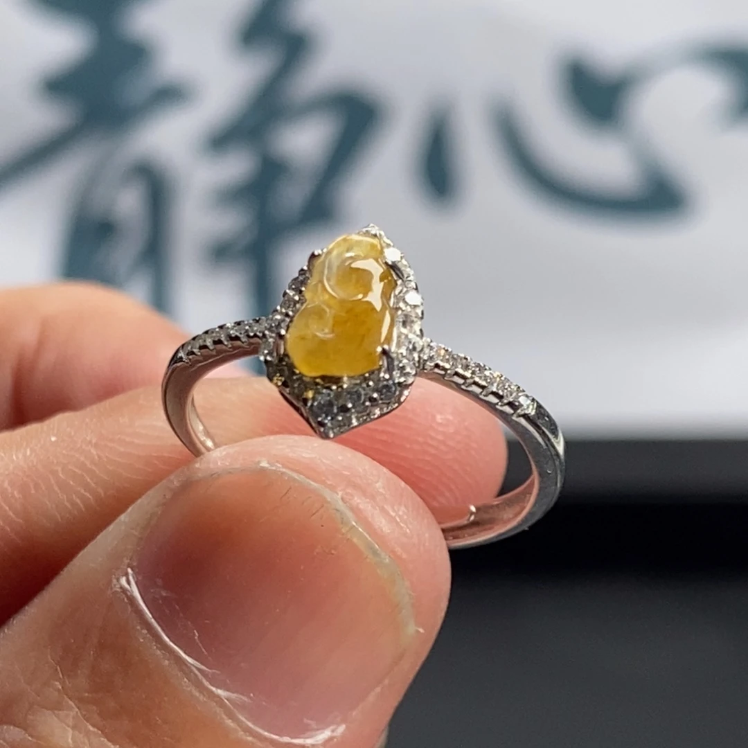 翡翠银S925镶嵌戒指