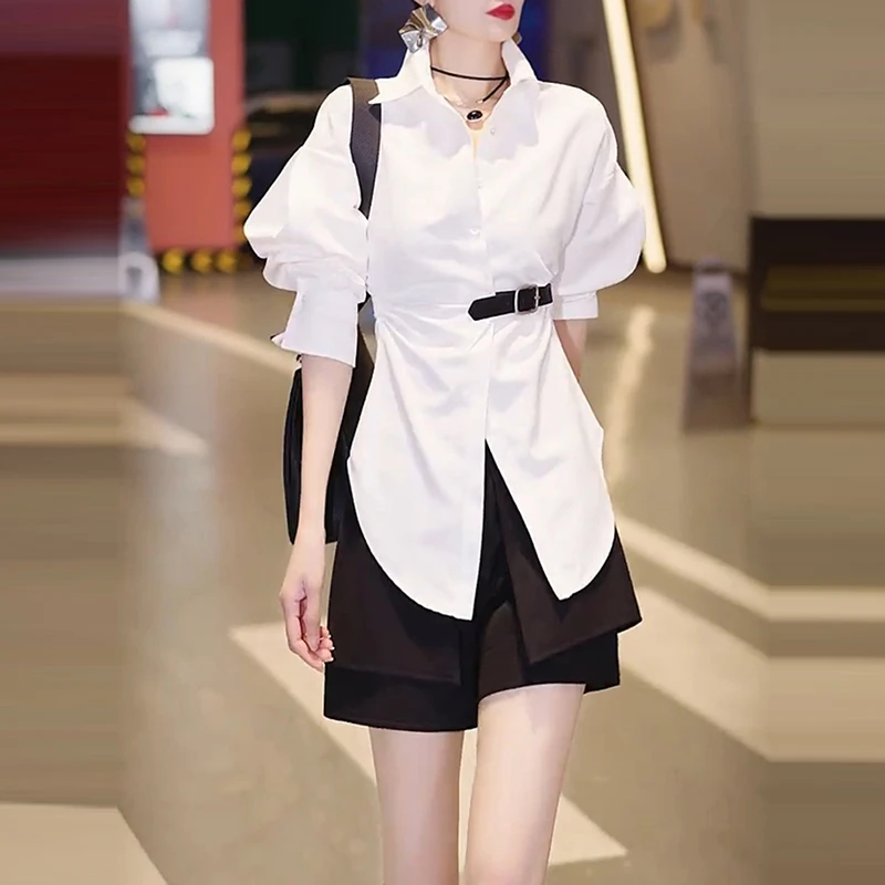 夏季新款衬衫女高级感网红小众衣服女设计感防晒衬衣显瘦百搭上衣