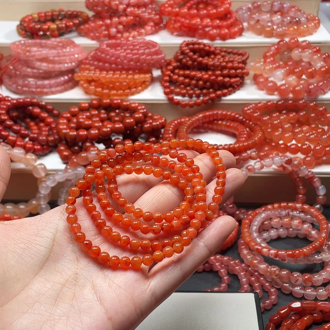 南红玛瑙未镶嵌手链