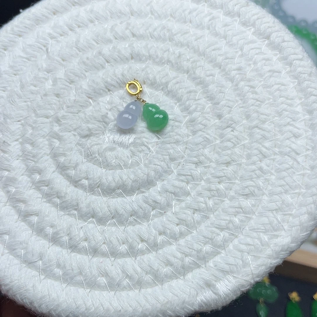 ****翡翠18K金镶嵌手链天然缅甸翡翠A货卡