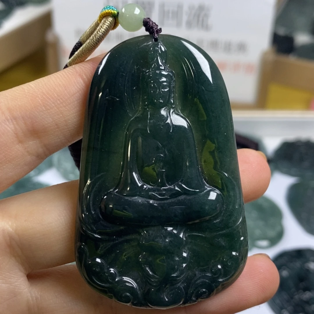 翡翠未镶嵌颈饰翡翠A货挂件6