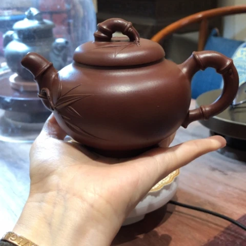 绘***灰紫砂茶壶紫砂壶紫砂壶