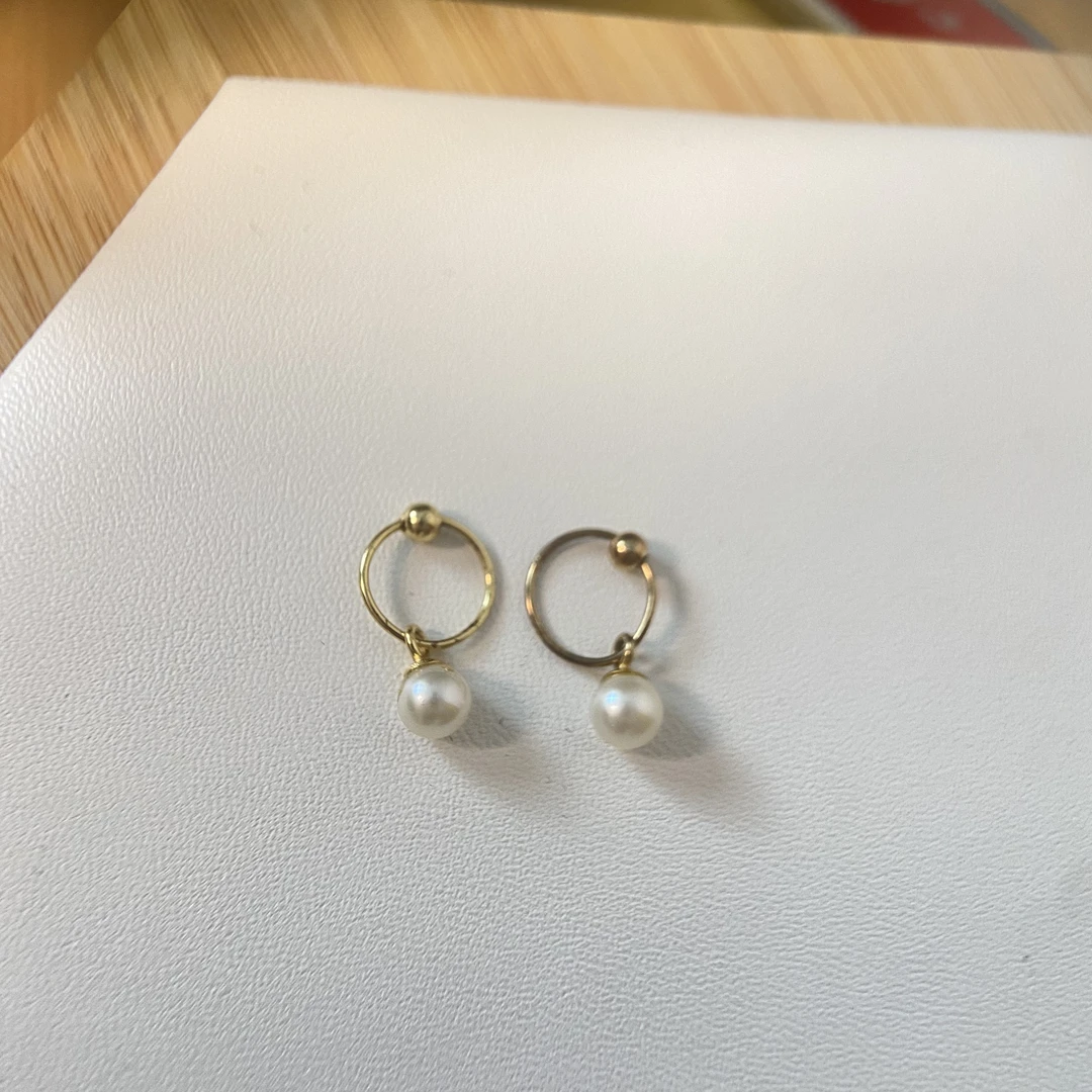 天然淡水珍珠耳环