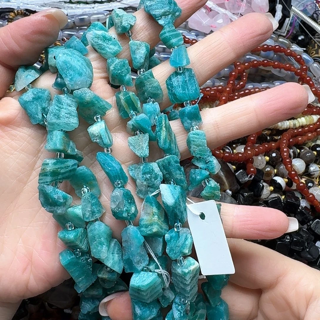 玛瑙/玉髓合金珠宝半成品一条天河石随行